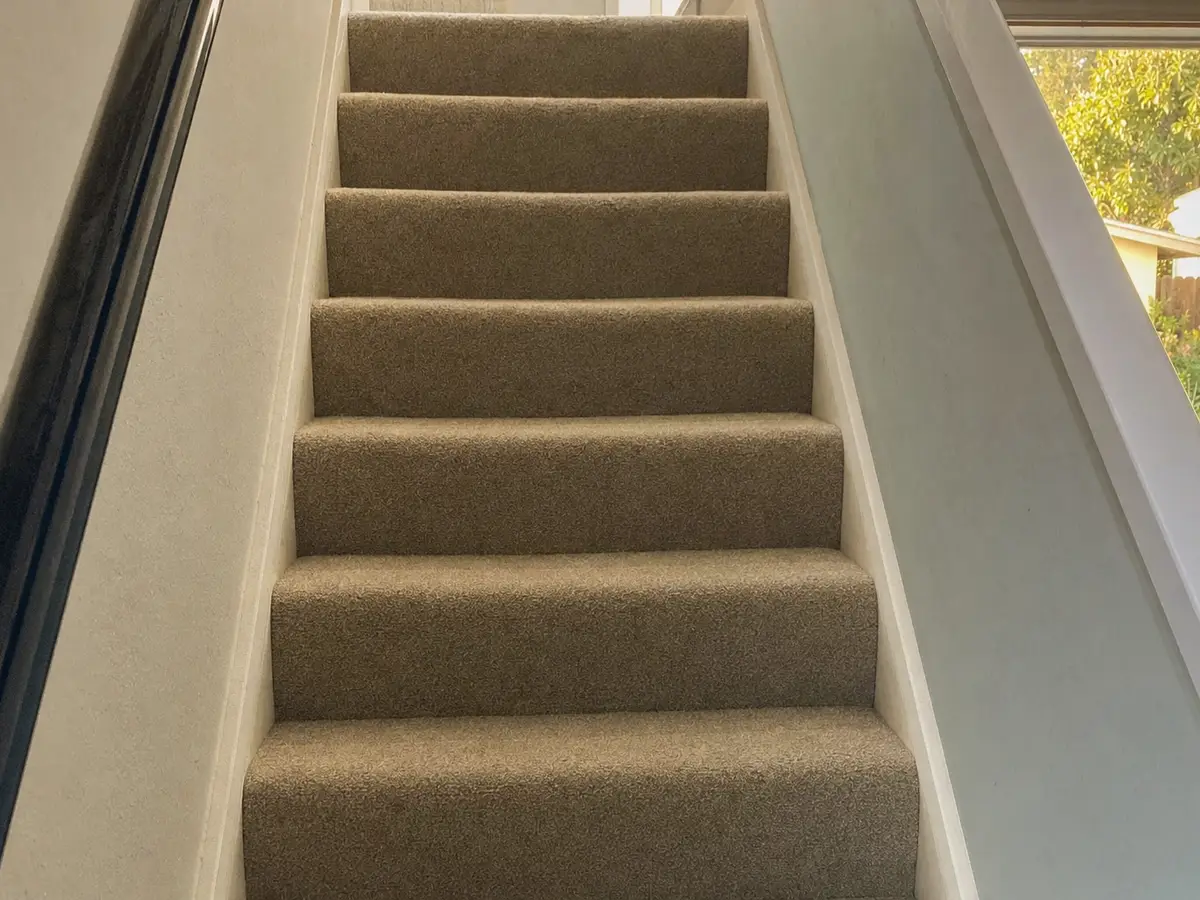 Freshly cleaned carpet with the furniture back in place — completed job in Glendora, CA